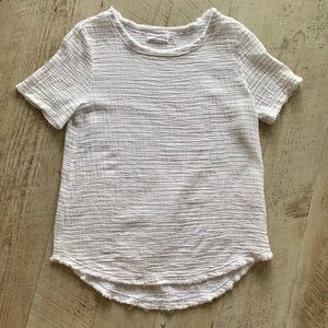 Mustard seed fringe tee